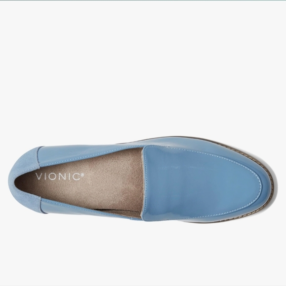 NWT Vionic Kensley Loafer Blue Shadow Patent Leather Size US 10 - Picture 2 of 5